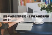 世界杯决赛德国阿根廷（世界杯决赛德国阿根廷阵容）