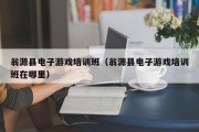 翁源县电子游戏培训班（翁源县电子游戏培训班在哪里）