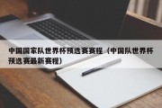 中国国家队世界杯预选赛赛程（中国队世界杯预选赛最新赛程）