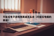 不能玩电子游戏用英语怎么说（不能玩电脑的英语）